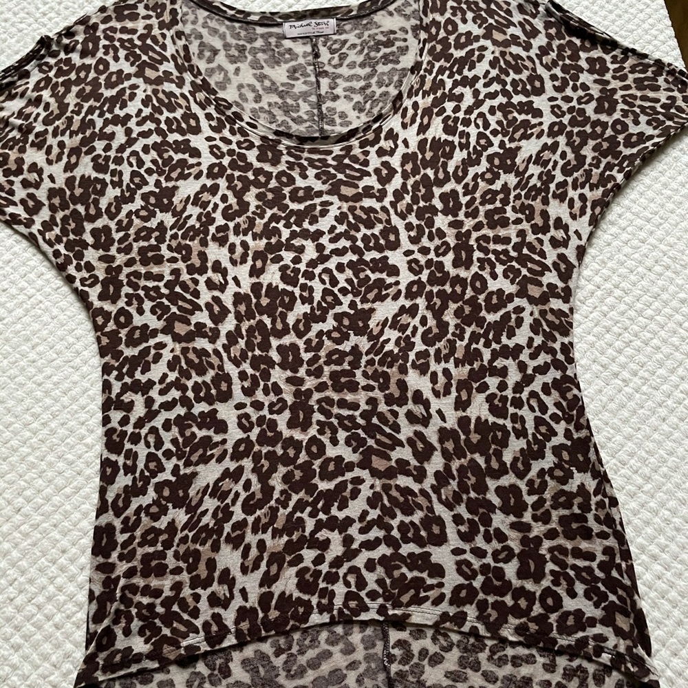 Michael Stars, Leopard Print, Hi/Lo Top, One Size Fits Most